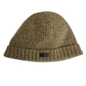 Barbour Carlton Beanie Wool Blend Mens Sand Tan
